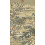 Product info: 複製 畫心 清畫院畫十二月月令圖十二月