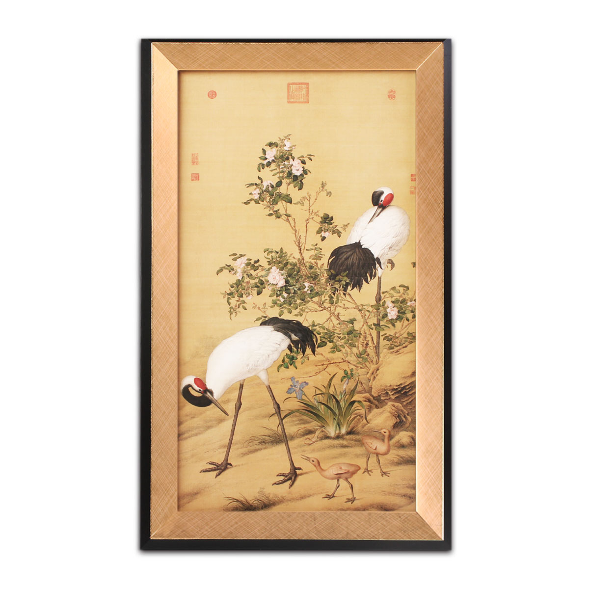 故宮精品網路商城- 藝術框畫-花陰雙鶴