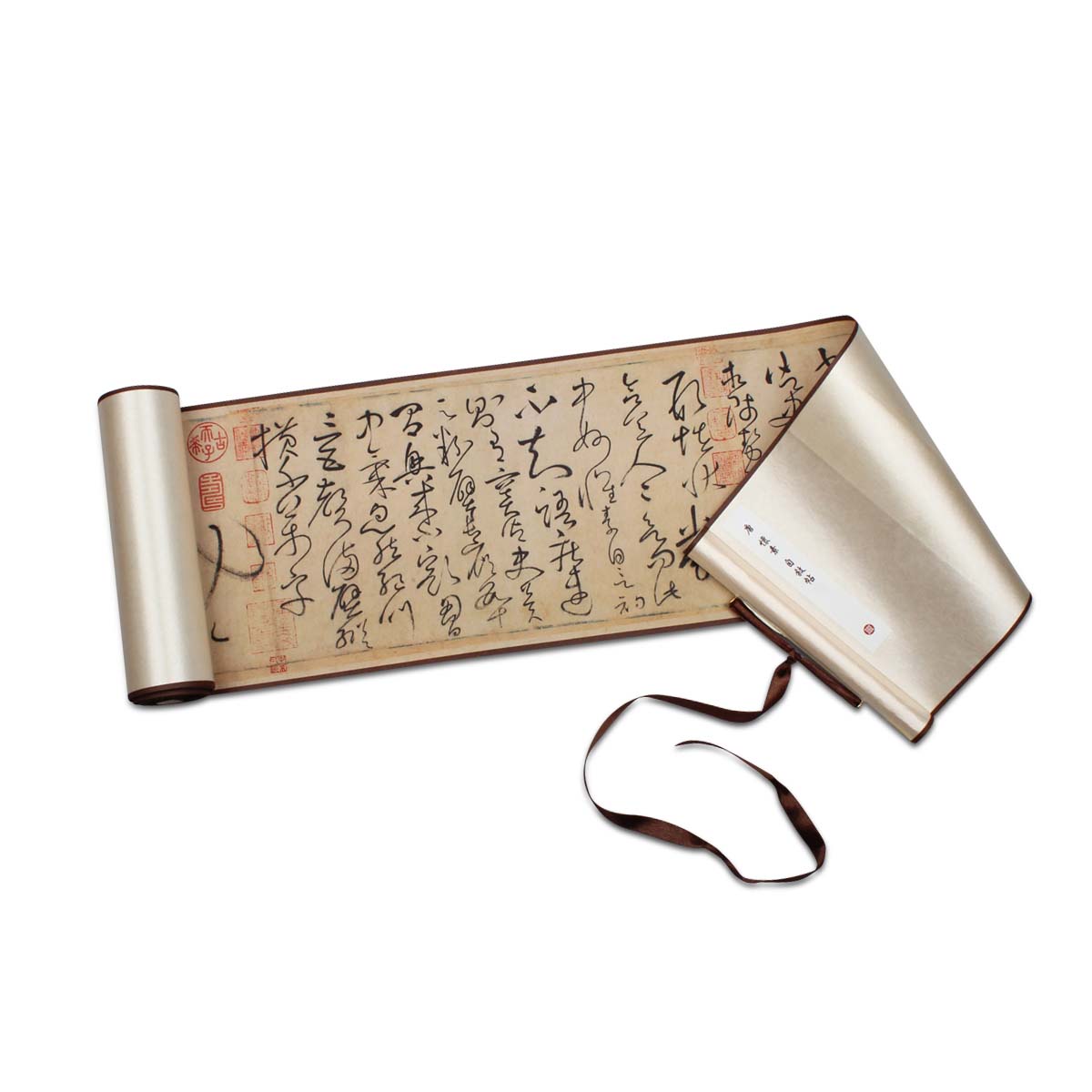 【 馬福祥 直筆書 】　松岡洋右先生属　『烏絲欄捐黄庭帖』 故宮精品網路商城- 複製迷你手卷唐懷素自敘帖