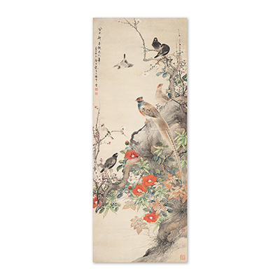 畫心:民國 顏伯龍 花鳥單片