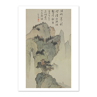 圖卡:民國 溥儒 煙蘿古寺 軸