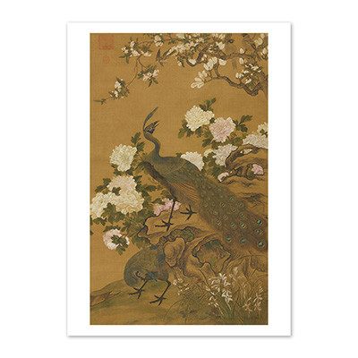 圖卡:明 陸治 錦圃鳴春　軸