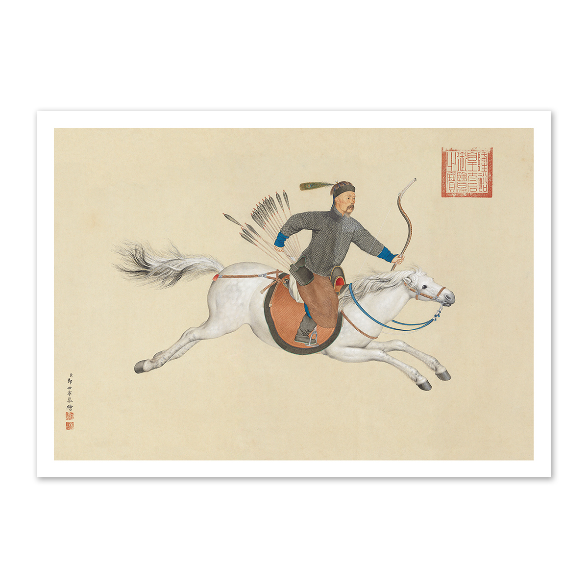 故宮精品網路商城- 圖卡:清郎世寧畫瑪瑺斫陣圖卷