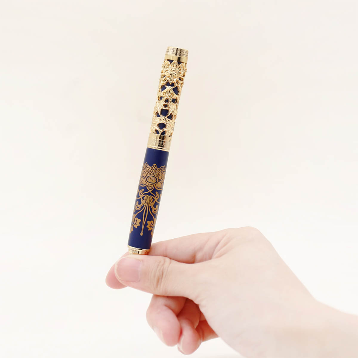 故宮精品網路商城- 金番花鋼筆禮盒(藍金)