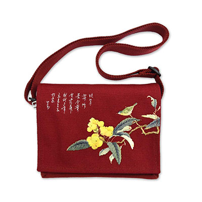 故宮精品網路商城- 溥心畬枇杷鳥小書包