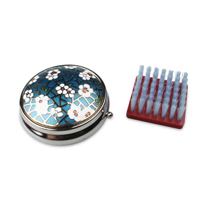 故宮精品網路商城- 景泰藍大圓印泥盒(水藍)