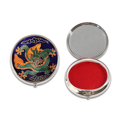 故宮精品網路商城- 景泰藍龍印泥盒（藍）