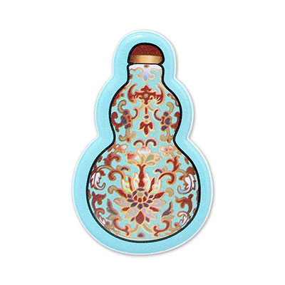 1725） △▽□龍香堂□赤珊瑚「福猿」鼻煙壷風置物