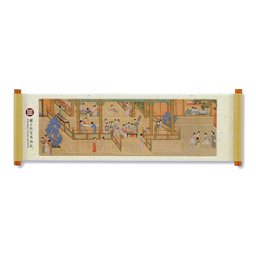 漢宮春曉図 掛軸 長巻 68×355cm 3420343100040_b.jpg