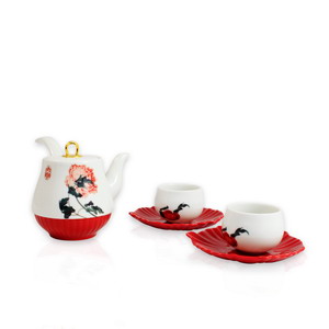 故宮精品網路商城- 露滋-仙萼長春品茗茶具組(2人)