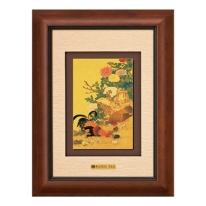 故宮精品網路商城- 五福黃金畫-富貴吉慶