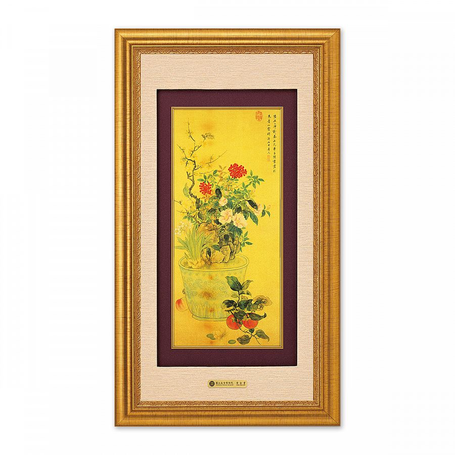 故宮精品網路商城- 錦繡R黃金畫－歲朝麗景