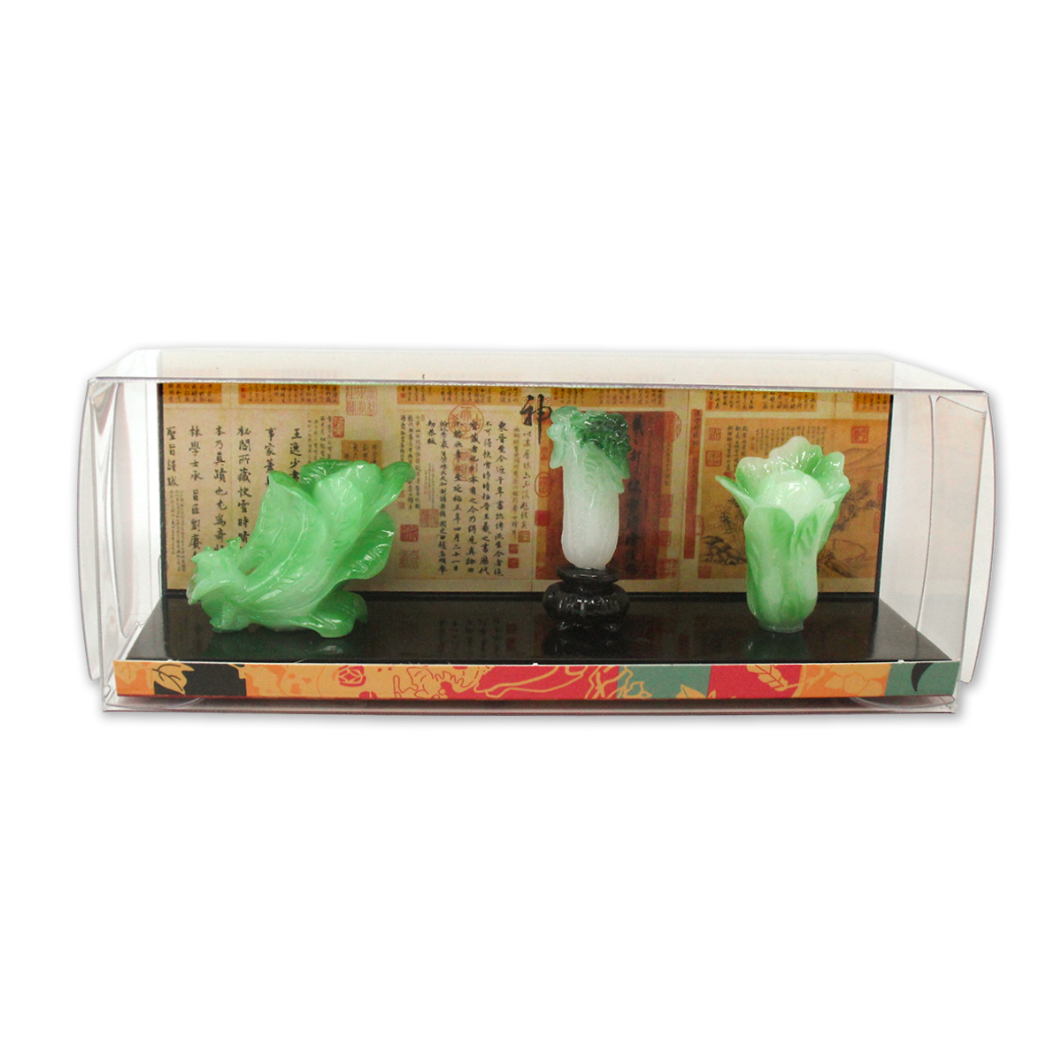 故宮精品網路商城- 翠玉白菜3件組文鎮