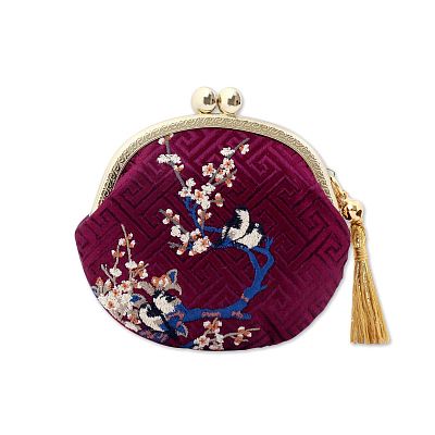 Product info: 繡花包 先春四喜（紫色）