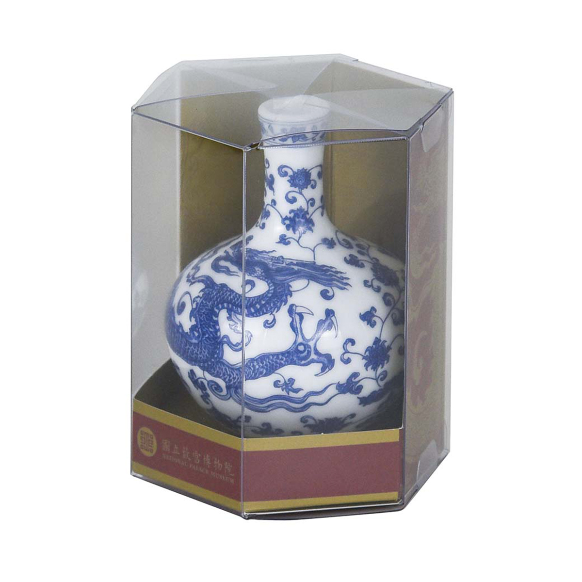 【箱、証明書付】青花龍紋天球瓶　中華民国　国立故宮博物院　壺 国立故宮博物院オンラインストア - 青花竜紋天球瓶小