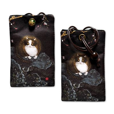 Product info: 國寶卡包紅梅貍奴