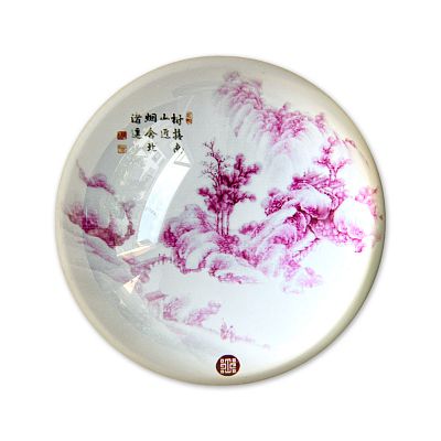 Product info: 故宮紙鎮紅山水圖