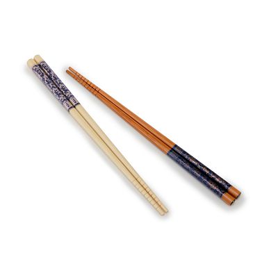 Product info: 描金福壽筷兩雙-本碳