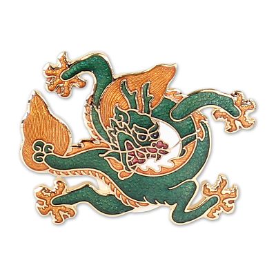Product info: 景泰藍龍別針 （綠色）