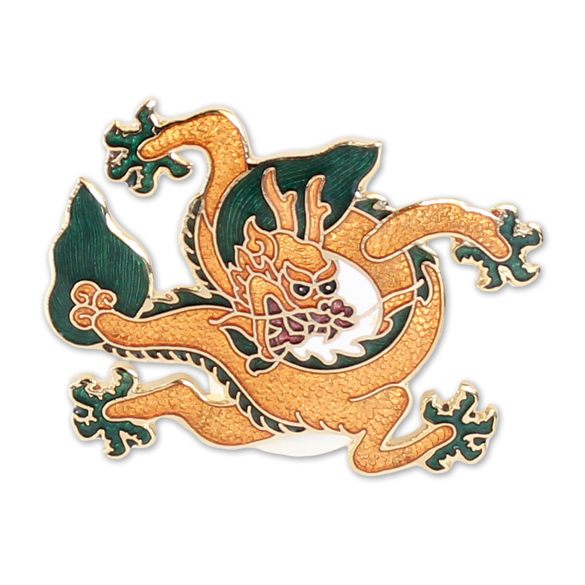 故宮精品網路商城- 景泰藍龍別針（黃色）