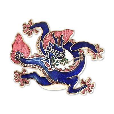 Product info: 景泰藍龍別針 （藍色）
