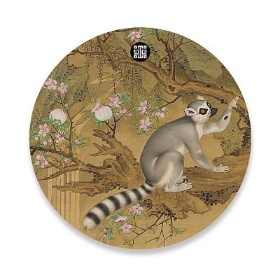 Product info: 藝術杯墊-環尾狐