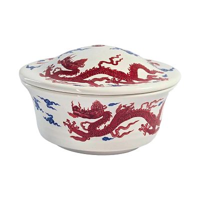 Product info: 環保咖啡濾杯(青花描紅雲龍紋)