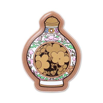Product info: 紅利商品-琺瑯花卉鼻煙壺磁貼