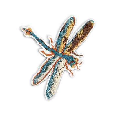 Product info: 刺繡布貼(宋繡菊花廉-蜻蜓)