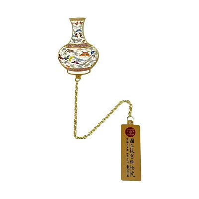 Product info: 彩繪造型金屬書籤-百蝶紋瓶