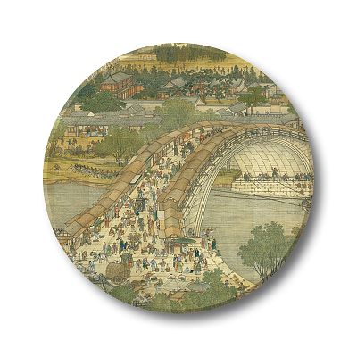 清明上河圖吸水杯墊