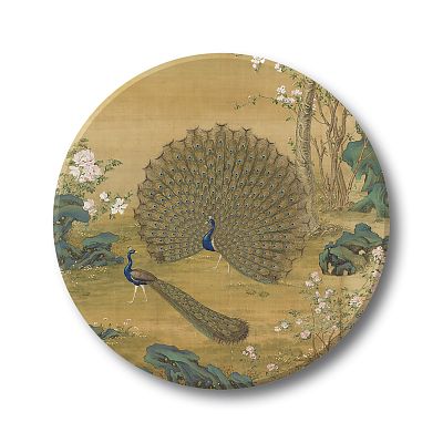 孔雀開屏 吸水杯墊