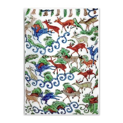 Product info: 五彩百鹿文件夾