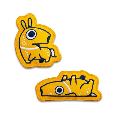 Product info: 安富尊榮—犧尊 犧墨墨 刺繡磁鐵 黃