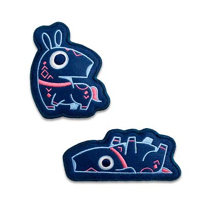 Product info: 安富尊榮—犧尊 犧墨墨 刺繡磁鐵 藍