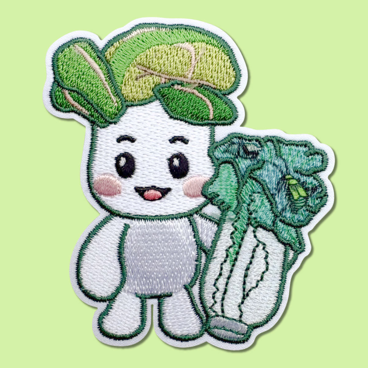 故宮精品網路商城- 小翠和翠玉白菜刺繡磁鐵