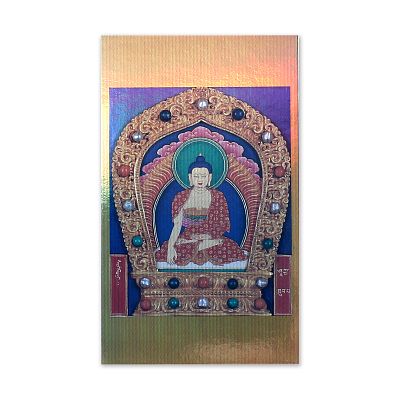 Product info: 龍藏經護經板卡 釋迦牟尼佛
