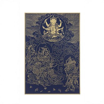 Product info: 故宮百年紀念描金佛卡系列-觀音現天大將軍身說法