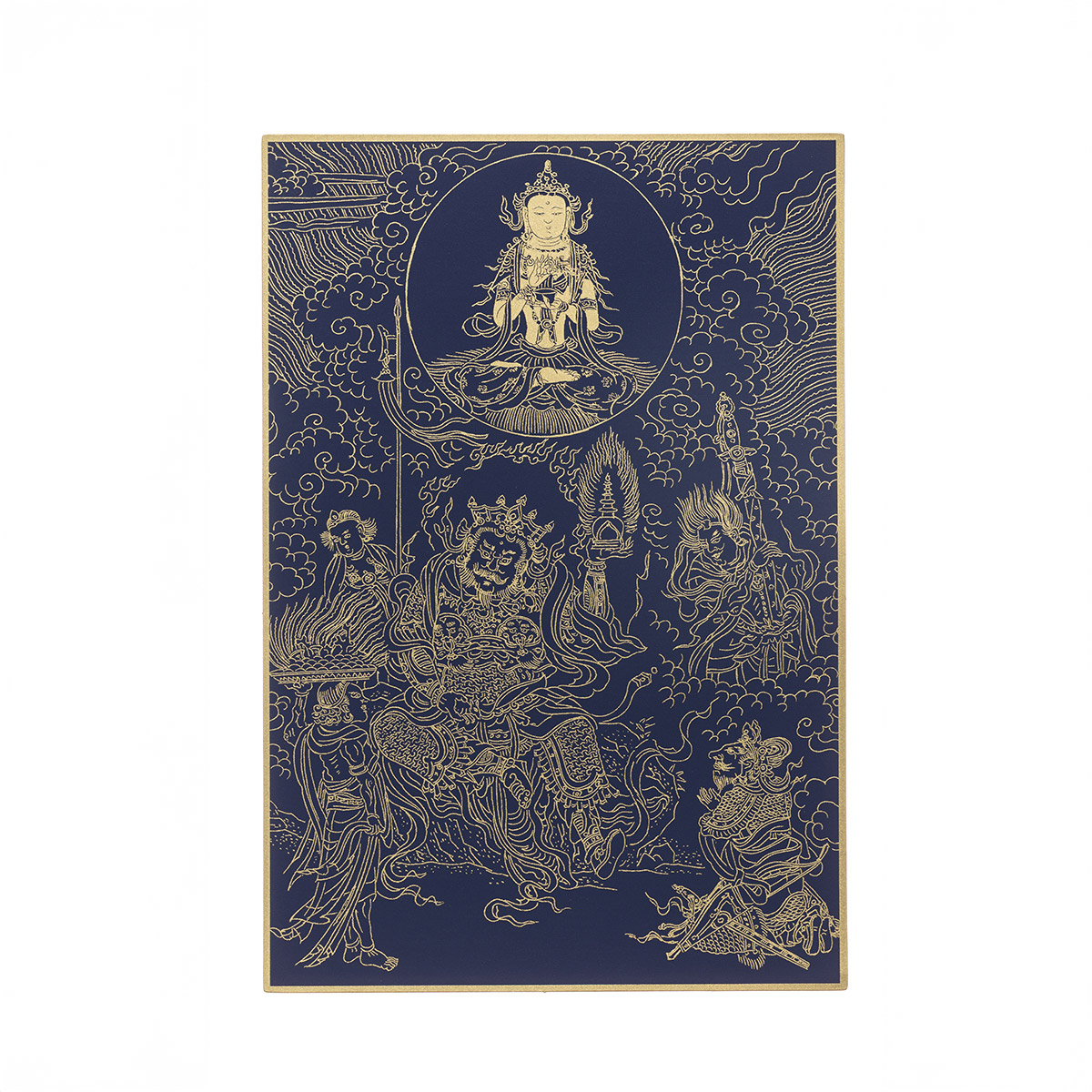 故宮精品網路商城- 故宮百年紀念描金佛卡系列-觀音現毘沙門身說法