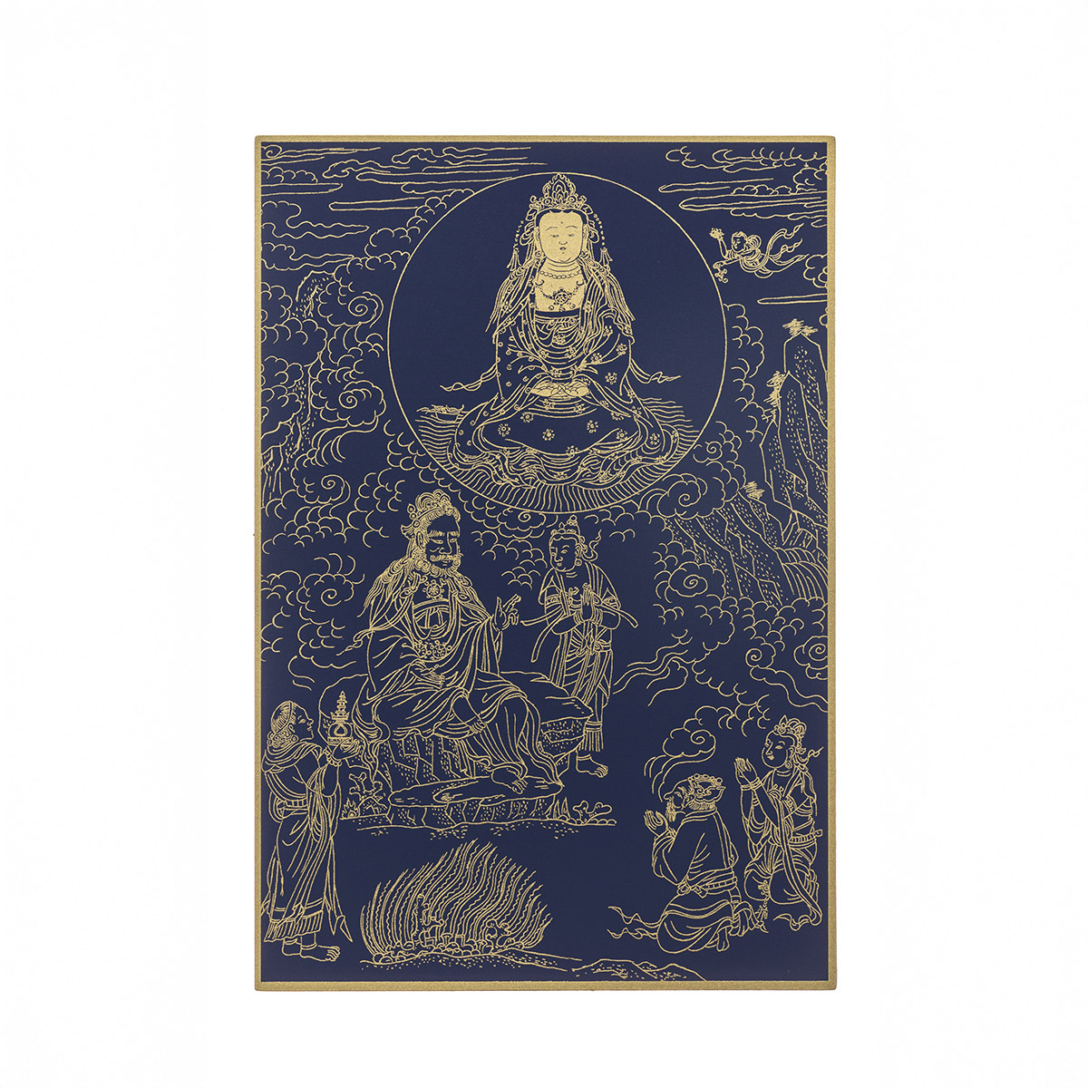 故宮精品網路商城- 故宮百年紀念描金佛卡系列-觀音現婆羅門身說法
