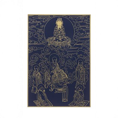 Product info: 故宮百年紀念描金佛卡系列-觀音現比丘、比丘尼、優婆塞、優婆夷身說法