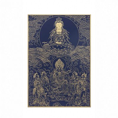 Product info: 故宮百年紀念描金佛卡系列-觀音現天、龍、夜叉、乾闥婆、阿修羅、迦樓羅、緊那羅、摩睺羅伽、人非人等身說法