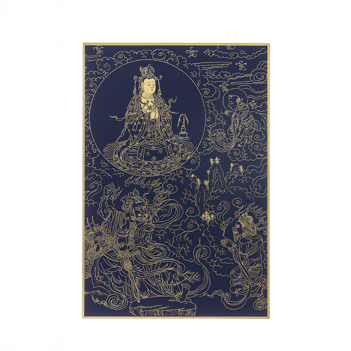 故宮精品網路商城- 故宮百年紀念描金佛卡系列-觀音現執金剛神身