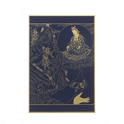 Product info: 故宮百年紀念描金佛卡系列-觀音救墮落山底難