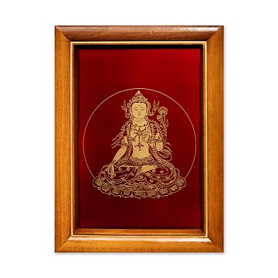 Product info: 黃金觀音卡 〈觀音送子得滿所願〉 24K 純金蒔繪