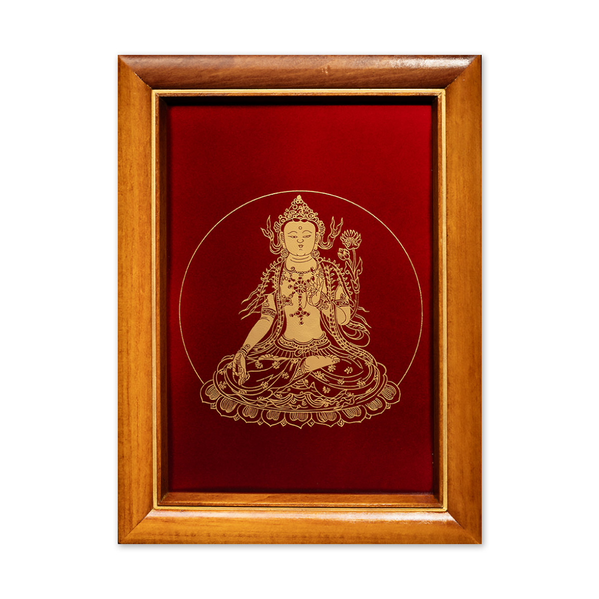 故宮精品網路商城- 黃金觀音卡〈觀音送子得滿所願〉 24K 純金蒔繪