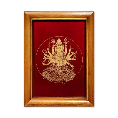 Product info: 黃金觀音卡 〈觀音救海難〉 24K 純金蒔繪