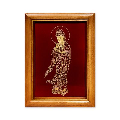 Product info: 黃金觀音卡 〈觀音救毒虫難〉 24K 純金蒔繪