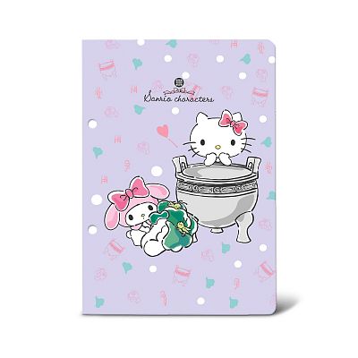 Product info: 三麗鷗 25k雙孔筆記(翠玉白菜/毛公鼎)