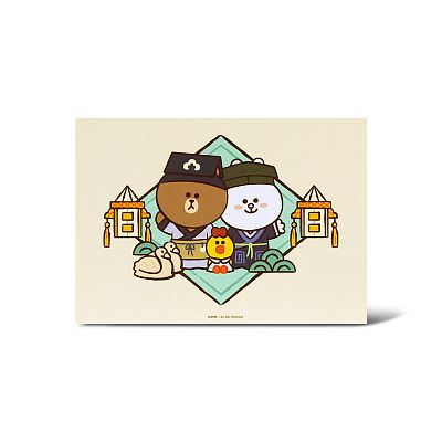 Product info: NPM | LINE FRIENDS  穿越故宮 明信片  (明)